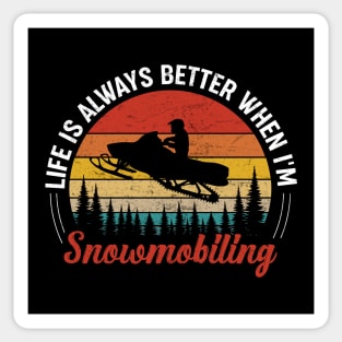 Braaap Snowmobiling Funny Snowmobiles design to fans rider winter Sticker